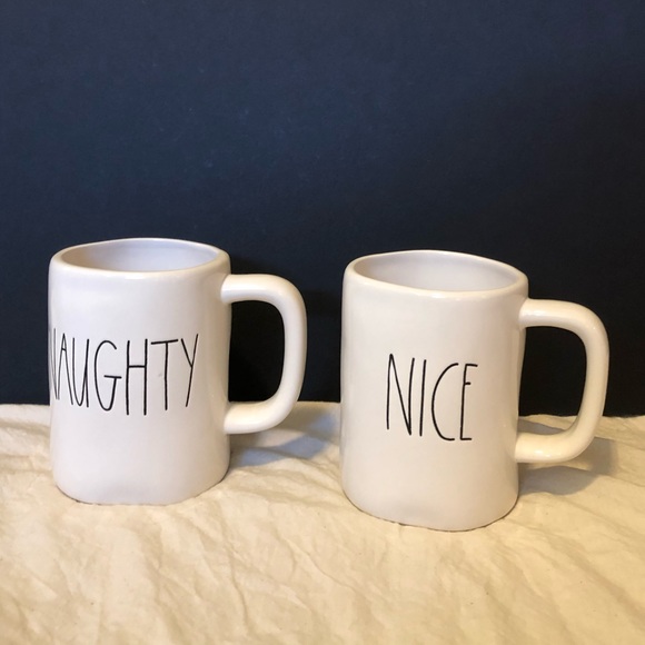 Rae Run set of Naughty and Nice mugs - Picture 1 of 6